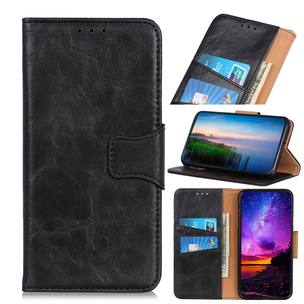Crazy Horse Wallet PU Leather Phone Cover Case for Oppo Reno4 Pro 5G Crazy Horse Wallet PU Leather Phone Cover Case for Oppo Reno4 Pro 5G